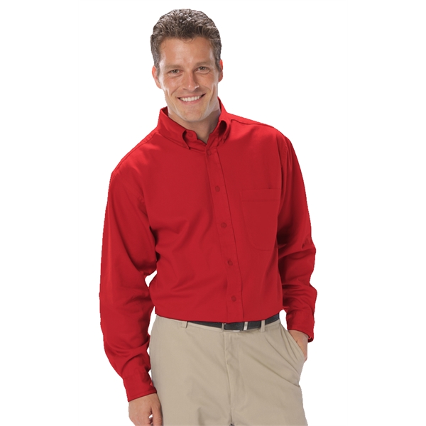 Men's L/S Superblend Poplin Shirt with Matching Buttons