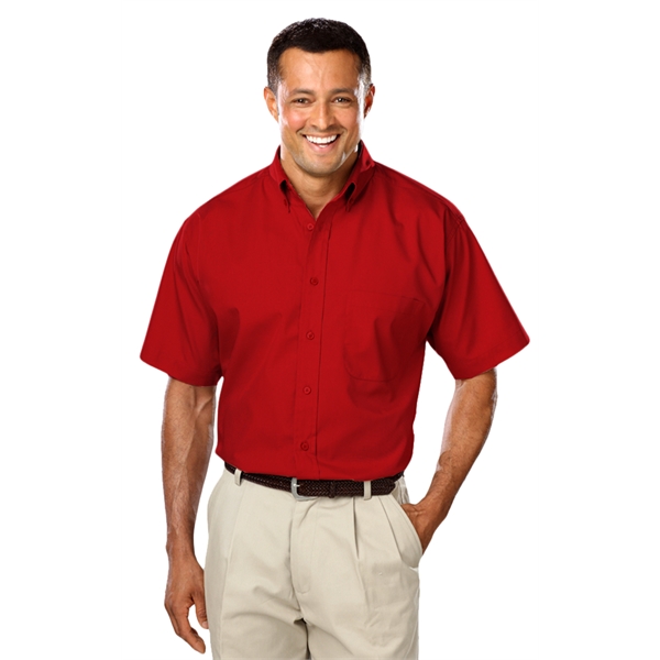 Men's Short-Sleeve Superblend Poplin Shirt with Matching ...