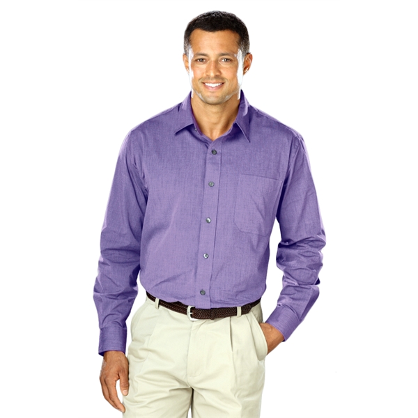 Custom Men's L/S Crossweave Shirt