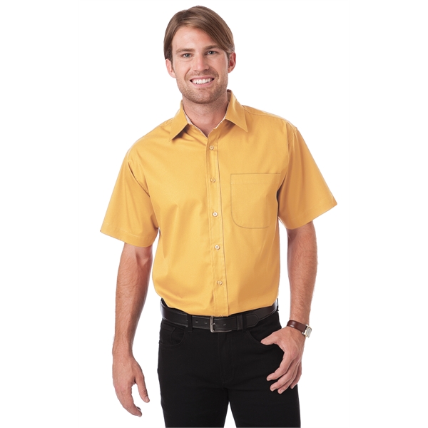 Men's Short-Sleeve Fine Line Twill Shirt