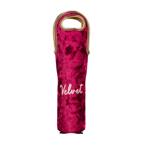 Wine Tote -Velvet Neoprene Single - Wine Tote -Velvet Neoprene Single - Image 1 of 7