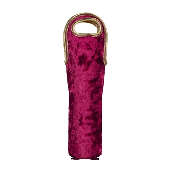 Wine Tote -Velvet Neoprene Single - Wine Tote -Velvet Neoprene Single - Image 4 of 7