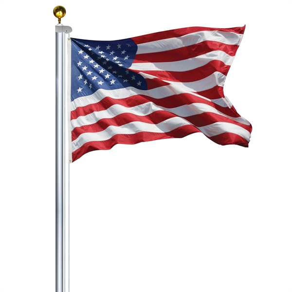 16' Aluminum Sectional Flagpole with Flag - 16' Aluminum Sectional Flagpole with Flag - Image 4 of 4