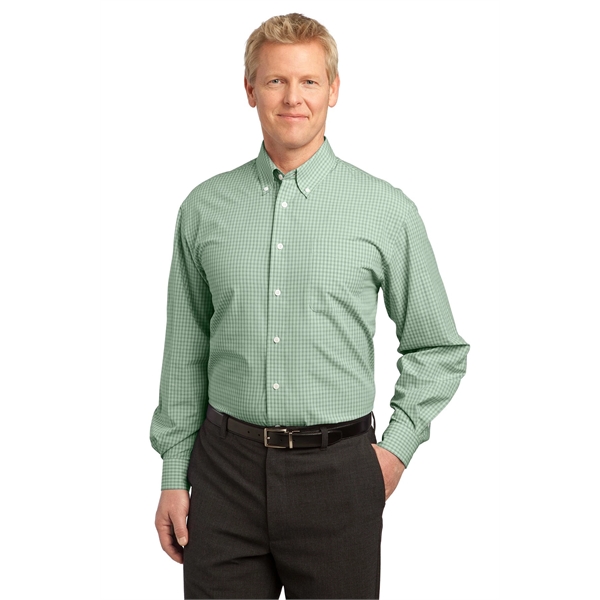 Port Authority Plaid Pattern Easy Care Shirt. - Port Authority Plaid Pattern Easy Care Shirt. - Image 6 of 25