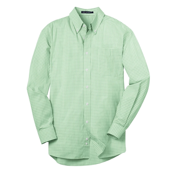 Port Authority Plaid Pattern Easy Care Shirt. - Port Authority Plaid Pattern Easy Care Shirt. - Image 9 of 25