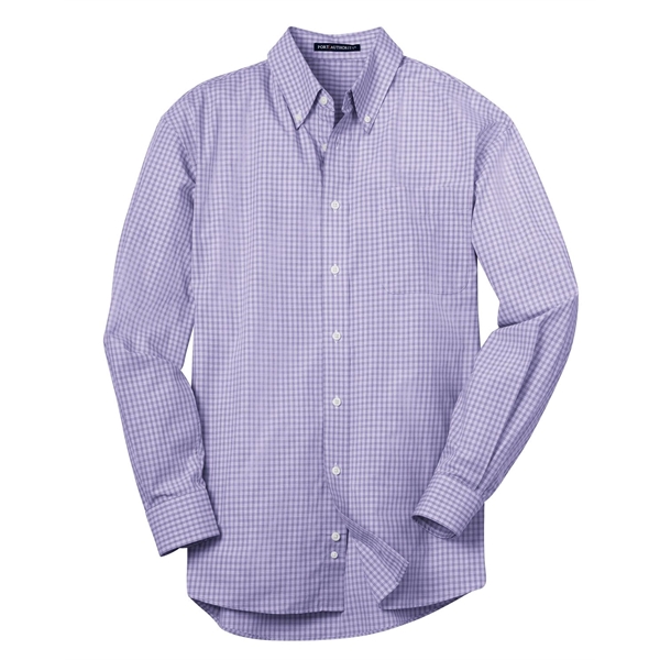 Port Authority Plaid Pattern Easy Care Shirt. - Port Authority Plaid Pattern Easy Care Shirt. - Image 19 of 25