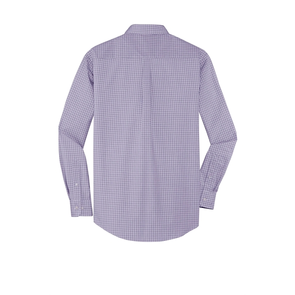 Port Authority Plaid Pattern Easy Care Shirt. - Port Authority Plaid Pattern Easy Care Shirt. - Image 20 of 25