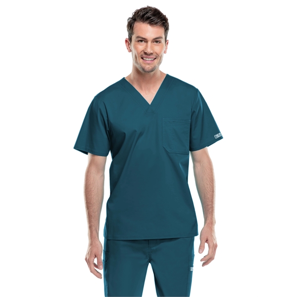 Cherokee - Workwear Core Stretch - Men's Tuckable V-Neck ... - Cherokee - Workwear Core Stretch - Men's Tuckable V-Neck ... - Image 3 of 12