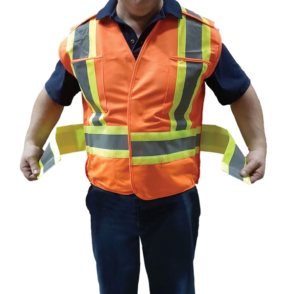 CSA Universal Solid Polyester Traffic Vest - CSA Universal Solid Polyester Traffic Vest - Image 3 of 3