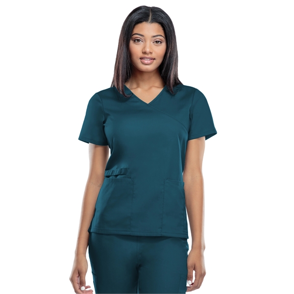 Workwear Mock Wrap Tunic - Workwear Mock Wrap Tunic - Image 1 of 15
