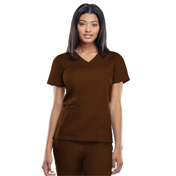 Workwear Mock Wrap Tunic - Workwear Mock Wrap Tunic - Image 2 of 15