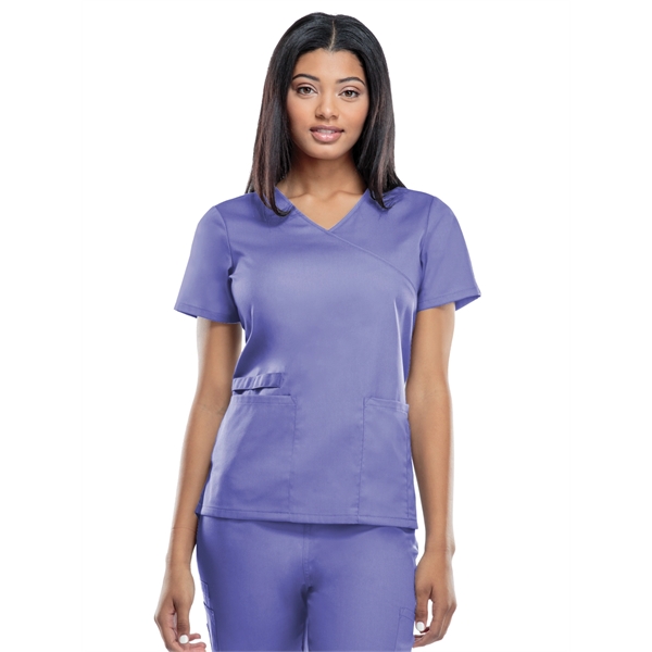 Workwear Mock Wrap Tunic - Workwear Mock Wrap Tunic - Image 3 of 15