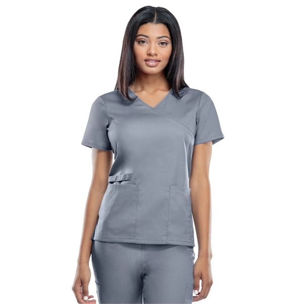 Workwear Mock Wrap Tunic - Workwear Mock Wrap Tunic - Image 5 of 15
