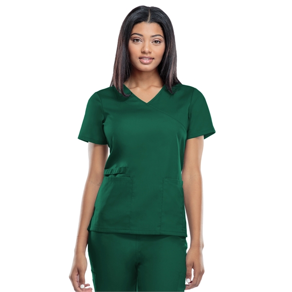 Workwear Mock Wrap Tunic - Workwear Mock Wrap Tunic - Image 6 of 15