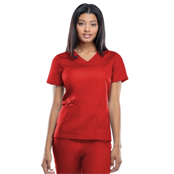 Workwear Mock Wrap Tunic - Workwear Mock Wrap Tunic - Image 9 of 15