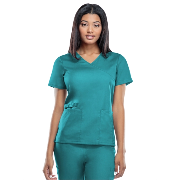 Workwear Mock Wrap Tunic - Workwear Mock Wrap Tunic - Image 12 of 15
