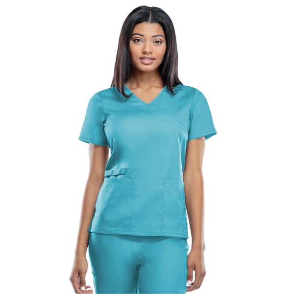 Workwear Mock Wrap Tunic - Workwear Mock Wrap Tunic - Image 13 of 15