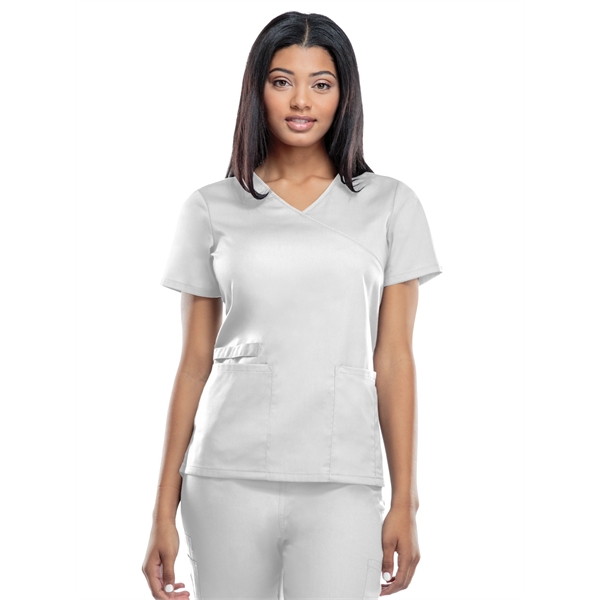 Workwear Mock Wrap Tunic - Workwear Mock Wrap Tunic - Image 14 of 15