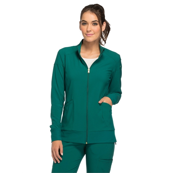 Cherokee - iFlex - 2 Pocket Zip Front Jacket - Cherokee - iFlex - 2 Pocket Zip Front Jacket - Image 4 of 9