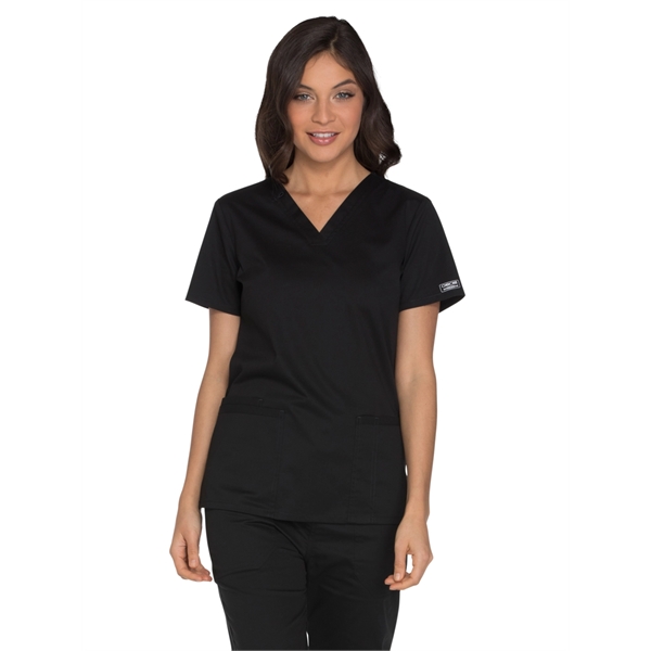 Cherokee Workwear Core Stretch Women's V-Neck Top - Cherokee Workwear Core Stretch Women's V-Neck Top - Image 1 of 9