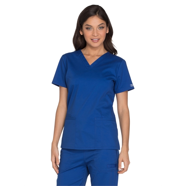 Cherokee Workwear Core Stretch Women's V-Neck Top - Cherokee Workwear Core Stretch Women's V-Neck Top - Image 5 of 9
