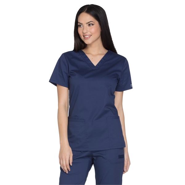 Cherokee Workwear Core Stretch Women's V-Neck Top - Cherokee Workwear Core Stretch Women's V-Neck Top - Image 7 of 9