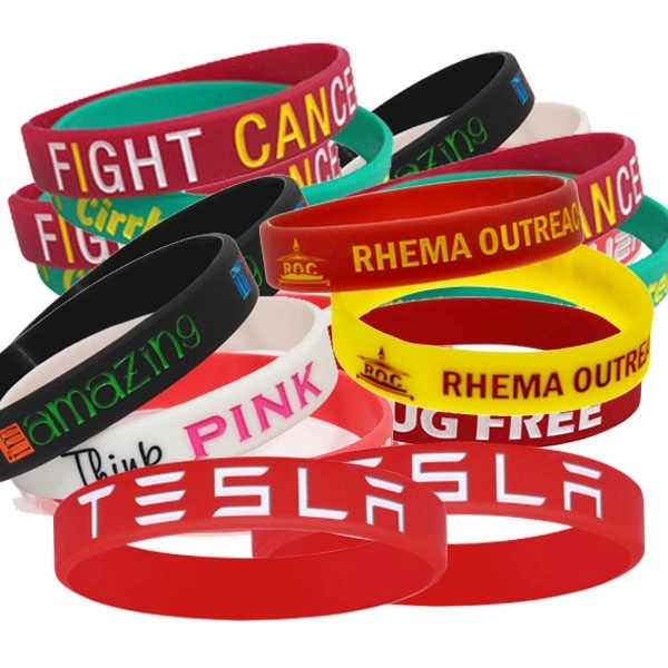 Color Filled Silicone Wristbands-H - Color Filled Silicone Wristbands-H - Image 7 of 10