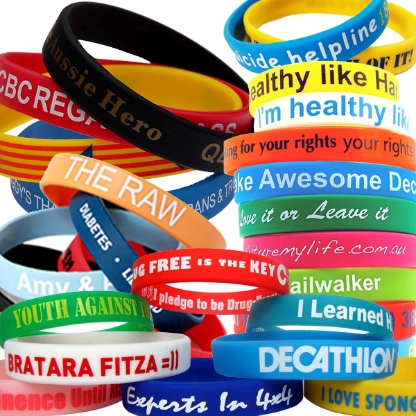 Custom Printed Silicone Bracelets - Custom Printed Silicone Bracelets - Image 8 of 10