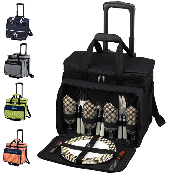 Picnic Set for 4 with Cooler on Wheels - Picnic Set for 4 with Cooler on Wheels - Image 14 of 14