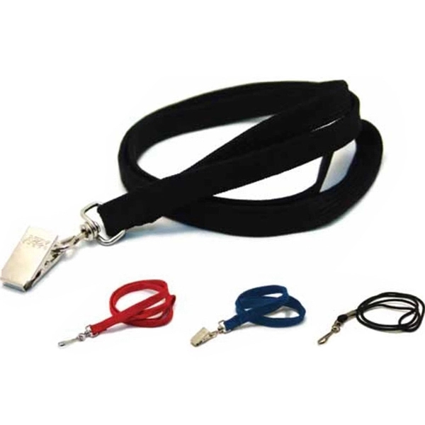 Blank Tubular Style 911 Lanyard w/Bulldog - Blank Tubular Style 911 Lanyard w/Bulldog - Image 1 of 2