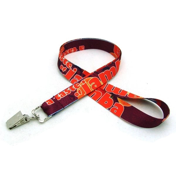 3/4" Digitally Sublimated Lanyard w/ Bulldog Clip - 3/4" Digitally Sublimated Lanyard w/ Bulldog Clip - Image 0 of 0