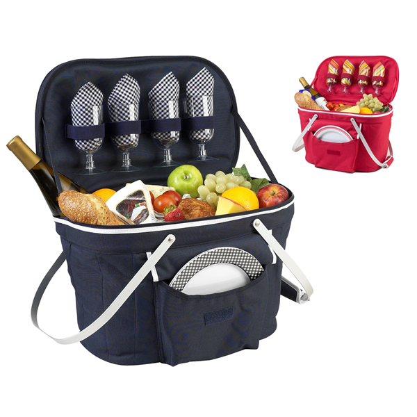 Picnic Set for 4 Cooler Basket - Picnic Set for 4 Cooler Basket - Image 0 of 3