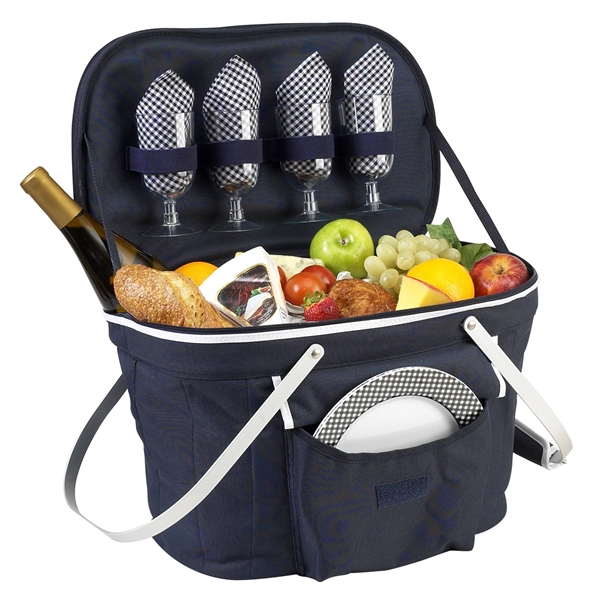 Picnic Set for 4 Cooler Basket - Picnic Set for 4 Cooler Basket - Image 1 of 3