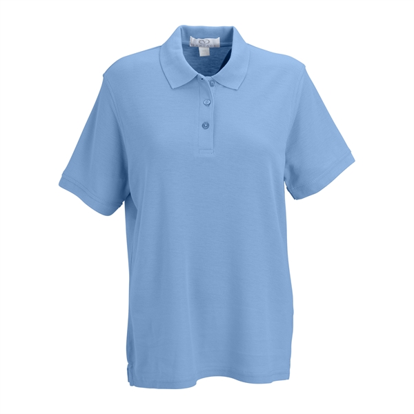 Women's Soft-Blend Double-Tuck Pique Polo - Women's Soft-Blend Double-Tuck Pique Polo - Image 1 of 86