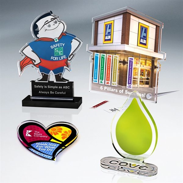 Laser-Cut Acrylic Contour Up To 47 Square Inches Overall - Laser-Cut Acrylic Contour Up To 47 Square Inches Overall - Image 1 of 1