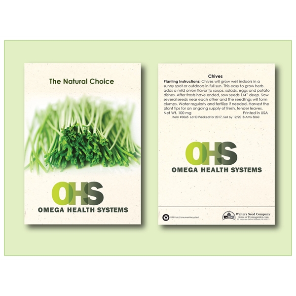 Chives Herb Seed Packet - Size 3.25" x 4.5" - Chives Herb Seed Packet - Size 3.25" x 4.5" - Image 0 of 0