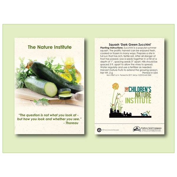 Squash 'Zucchini' Seed Packet - Size 3.25" x 4.5" - Squash 'Zucchini' Seed Packet - Size 3.25" x 4.5" - Image 0 of 0