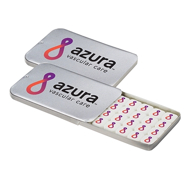 Large Slide Tin with Imprinted Peppermints - Sugar Free - Large Slide Tin with Imprinted Peppermints - Sugar Free - Image 0 of 0