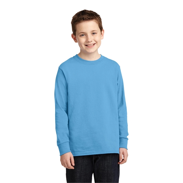 Port & Company Youth Long Sleeve Core Cotton Tee. - Port & Company Youth Long Sleeve Core Cotton Tee. - Image 0 of 149