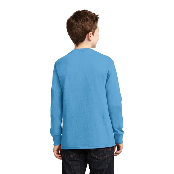 Port & Company Youth Long Sleeve Core Cotton Tee. - Port & Company Youth Long Sleeve Core Cotton Tee. - Image 1 of 149