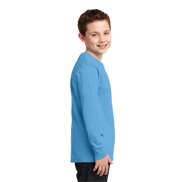 Port & Company Youth Long Sleeve Core Cotton Tee. - Port & Company Youth Long Sleeve Core Cotton Tee. - Image 2 of 149