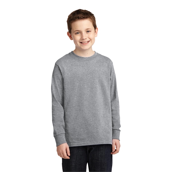 Port & Company Youth Long Sleeve Core Cotton Tee. - Port & Company Youth Long Sleeve Core Cotton Tee. - Image 6 of 149