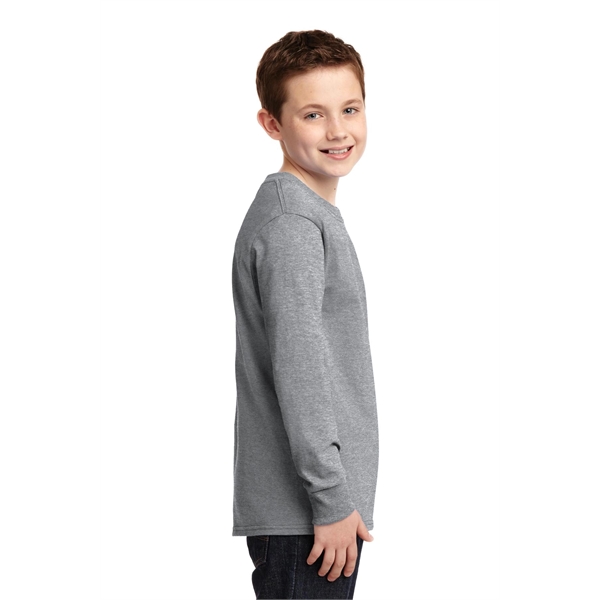 Port & Company Youth Long Sleeve Core Cotton Tee. - Port & Company Youth Long Sleeve Core Cotton Tee. - Image 7 of 149