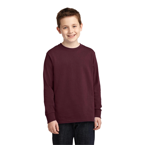 Port & Company Youth Long Sleeve Core Cotton Tee. - Port & Company Youth Long Sleeve Core Cotton Tee. - Image 10 of 149