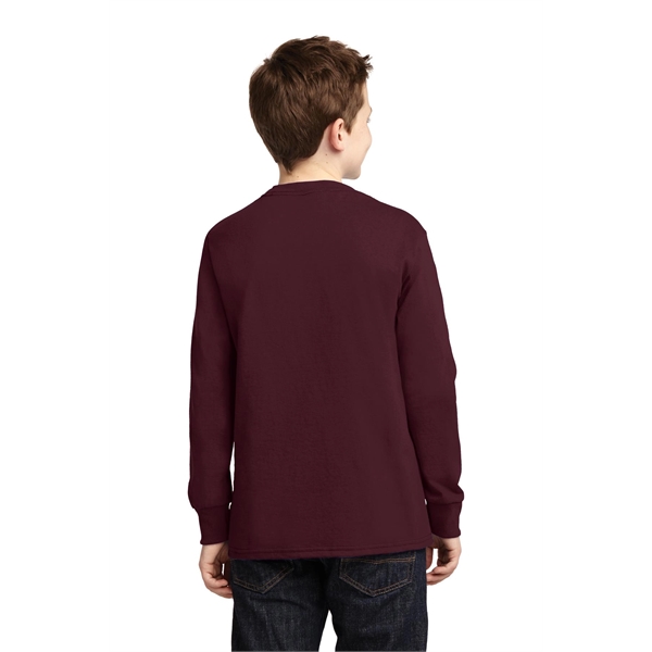 Port & Company Youth Long Sleeve Core Cotton Tee. - Port & Company Youth Long Sleeve Core Cotton Tee. - Image 11 of 149