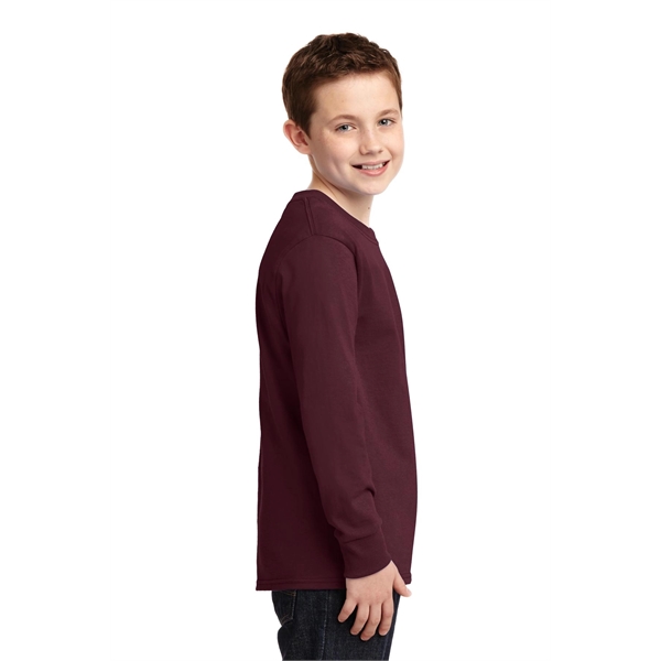 Port & Company Youth Long Sleeve Core Cotton Tee. - Port & Company Youth Long Sleeve Core Cotton Tee. - Image 12 of 149