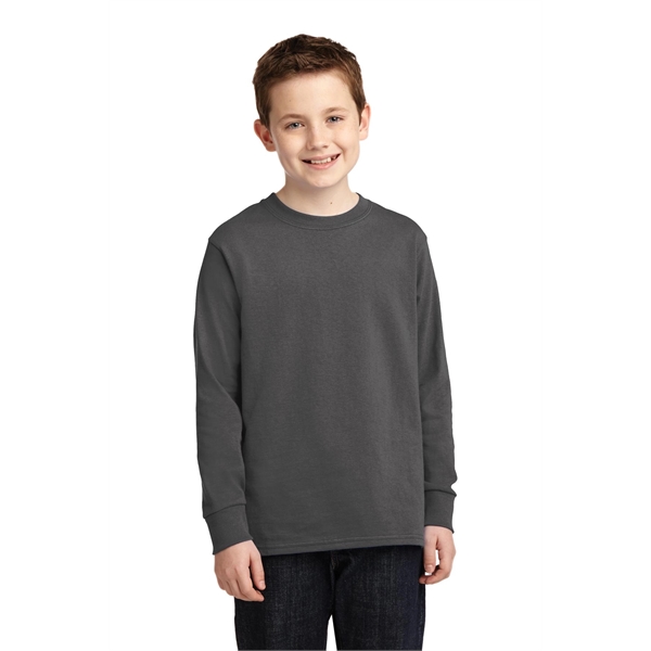 Port & Company Youth Long Sleeve Core Cotton Tee. - Port & Company Youth Long Sleeve Core Cotton Tee. - Image 15 of 149