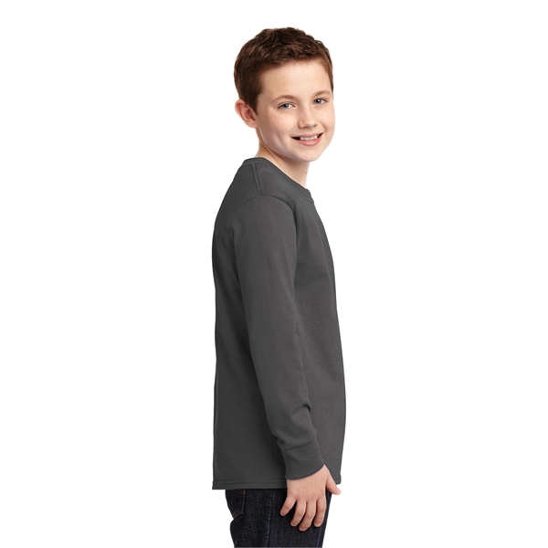 Port & Company Youth Long Sleeve Core Cotton Tee. - Port & Company Youth Long Sleeve Core Cotton Tee. - Image 17 of 149