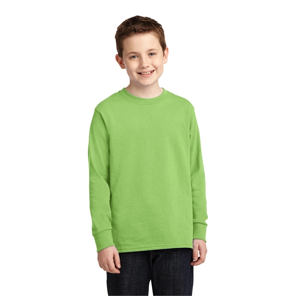 Port & Company Youth Long Sleeve Core Cotton Tee. - Port & Company Youth Long Sleeve Core Cotton Tee. - Image 25 of 149