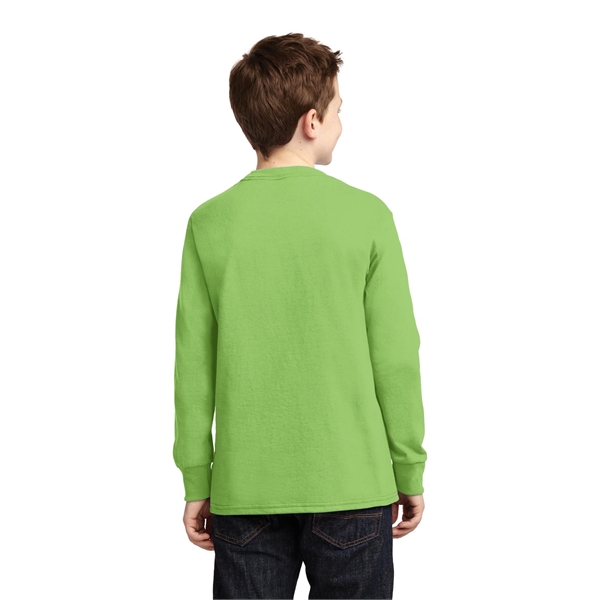 Port & Company Youth Long Sleeve Core Cotton Tee. - Port & Company Youth Long Sleeve Core Cotton Tee. - Image 26 of 149